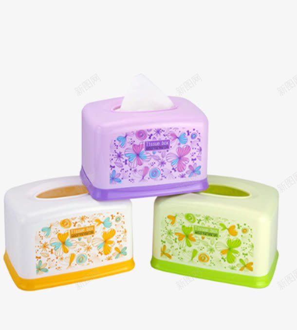 三个纸巾盒png免抠素材_新图网 https://ixintu.com 三个 产品实物 抽纸 纸巾盒
