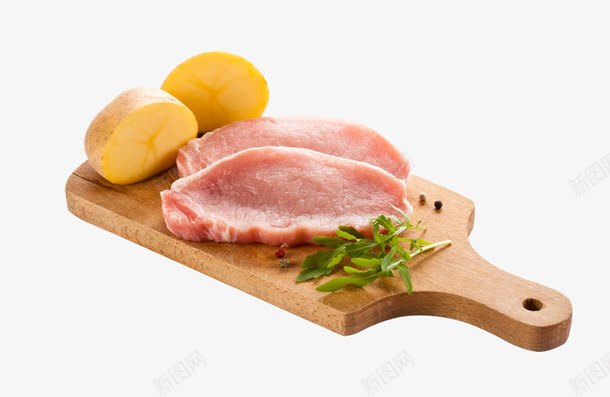 新鲜的猪肉png免抠素材_新图网 https://ixintu.com 刀板 猪肉 膳食