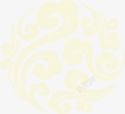 黄色中国风婚礼花纹素材