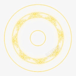 圆形装饰底纹图案png免抠素材_新图网 https://ixintu.com 圆形图案 装饰图案 黄色