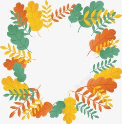 秋日标题秋日树枝标题框高清图片
