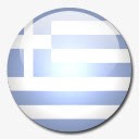 希腊国旗国圆形世界旗图标图标