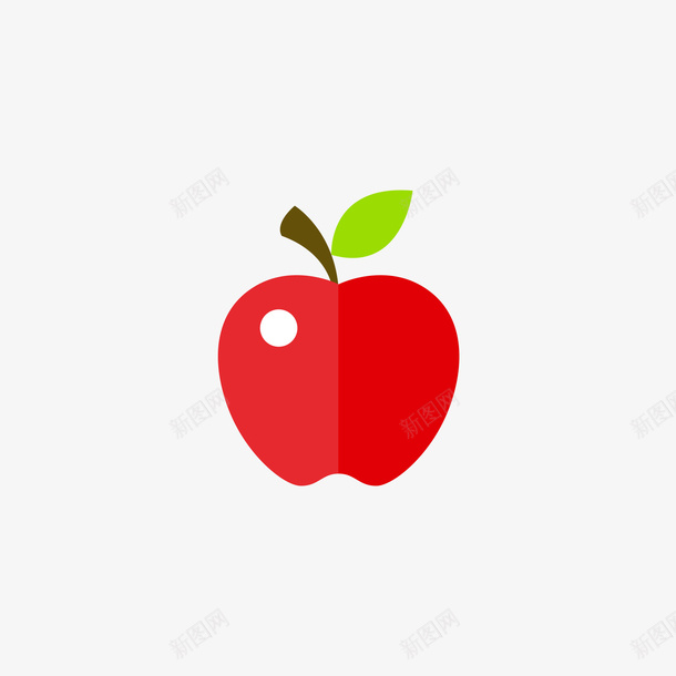 红色的苹果矢量图ai免抠素材_新图网 https://ixintu.com 水果 矢量水果 矢量苹果 红色 苹果 矢量图