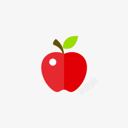 红色的苹果矢量图素材