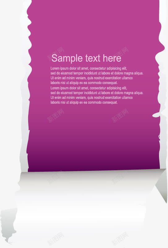 撕开的纸png免抠素材_新图网 https://ixintu.com 创意 撕开的纸 标签 立体 紫色 纸