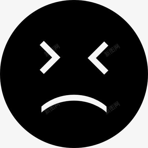 固体表情图标png_新图网 https://ixintu.com 伤心 情感 界面 符号 脸 表情充满山楂 表情悲伤的脸 表情符号 面孔 黑色