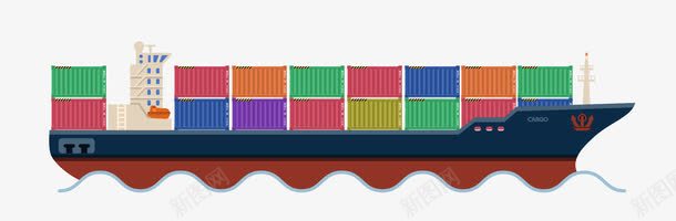 航行中轮船png免抠素材_新图网 https://ixintu.com 卡通图案 海洋 装饰图案 轮船