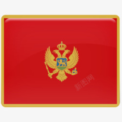 黑山共和国黑山共和国国旗图标高清图片