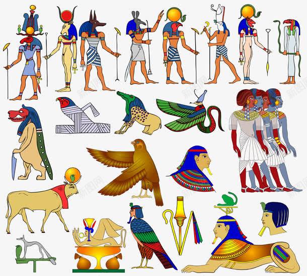 埃及人物动物png免抠素材_新图网 https://ixintu.com 古人 埃及人物 鸟