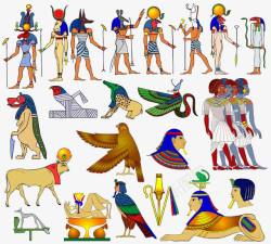 埃及人物动物素材