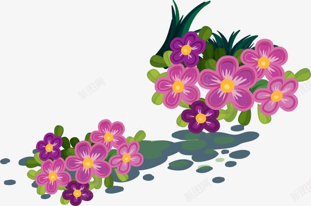 紫花装饰图案png免抠素材_新图网 https://ixintu.com 免抠PNG 大自然 小花 植物 清新花朵 花朵 草地装饰