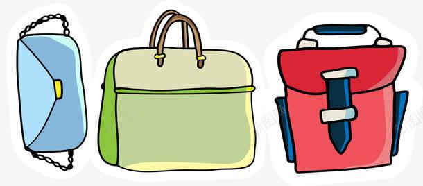 卡通包包png免抠素材_新图网 https://ixintu.com 包 包包 单肩包 卡通包 女士包 手提包 拎包 背包 行李包