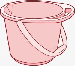 卡通粉色的水桶元素素材