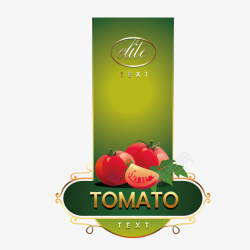 西红柿标签矢量图素材