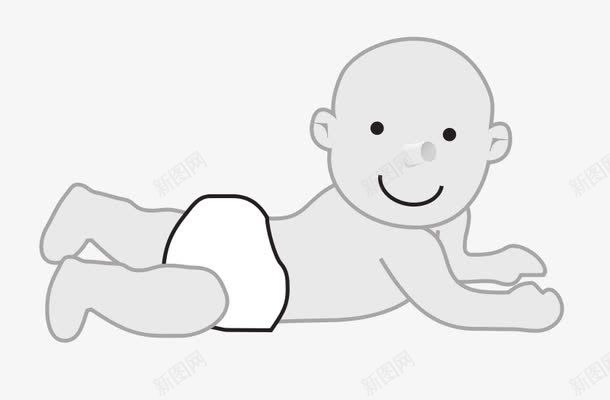 穿纸尿裤趴着的男婴儿png免抠素材_新图网 https://ixintu.com 婴儿 小孩 纸尿裤 趴着的