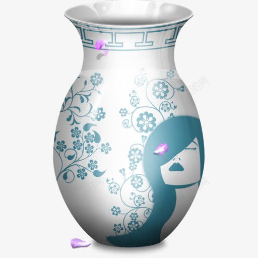 绿色清新花瓶装饰图案png免抠素材_新图网 https://ixintu.com 清新 绿色 花瓶 装饰图案