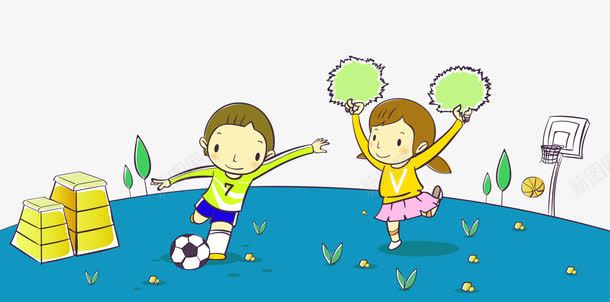 踢球的孩子png免抠素材_新图网 https://ixintu.com 人物 儿童 卡通 女孩 孩子 踢球