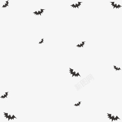 黑色蝙蝠花纹矢量图素材