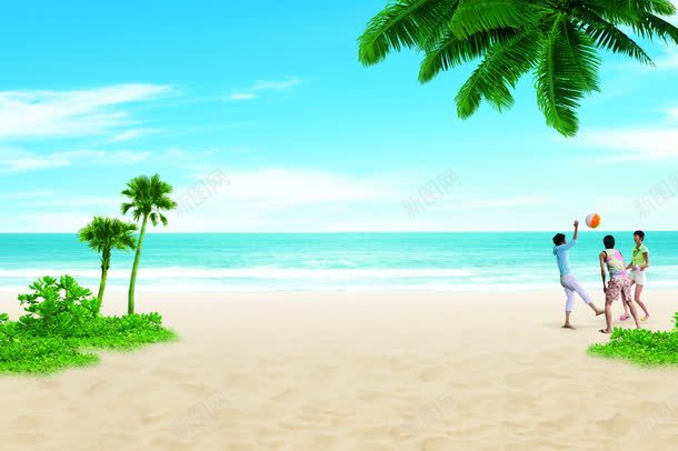 夏日摄影海报沙滩海边人物png免抠素材_新图网 https://ixintu.com 人物 夏日 摄影 沙滩 海报 海边