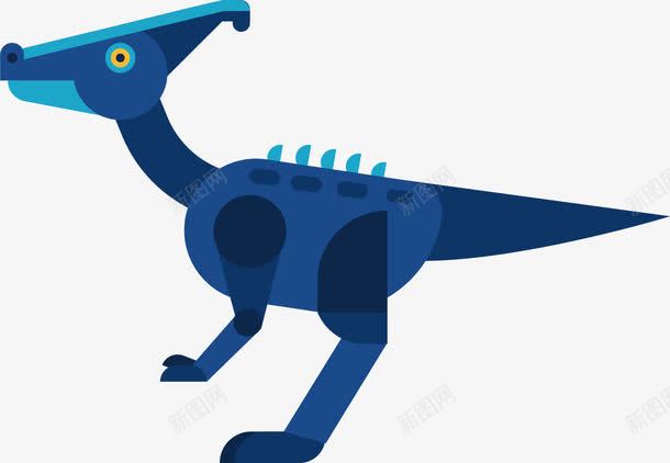蓝色恐龙png免抠素材_新图网 https://ixintu.com 一只 卡通 可爱 尾巴 恐龙 手绘 简图 蓝色的