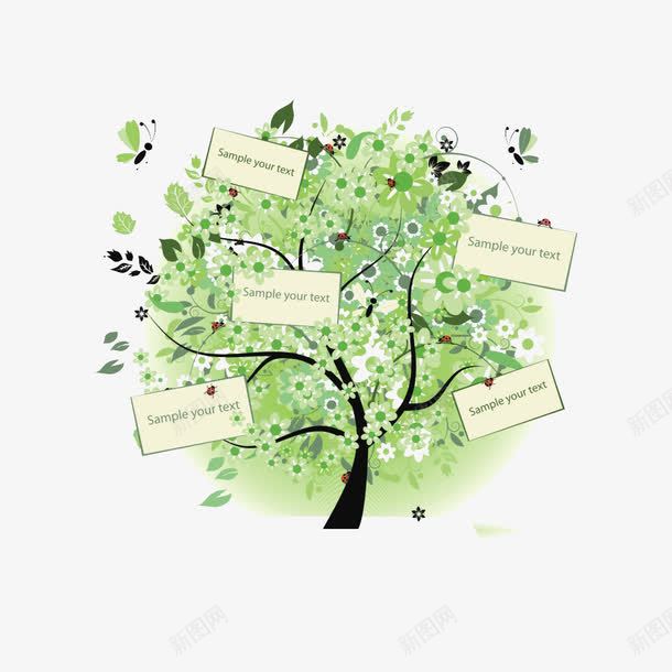 签名树的春天png免抠素材_新图网 https://ixintu.com 创意 图片 手绘 树木 植物 签名 绿色