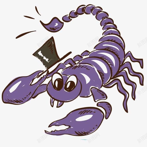 插画动物蝎子png免抠素材_新图网 https://ixintu.com 图案 星座象征 绘画 艺术