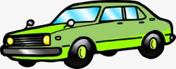 绿色小汽车车窗素材