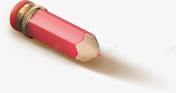 手绘质感卡通红色的铅笔png免抠素材_新图网 https://ixintu.com 卡通 红色 质感 铅笔