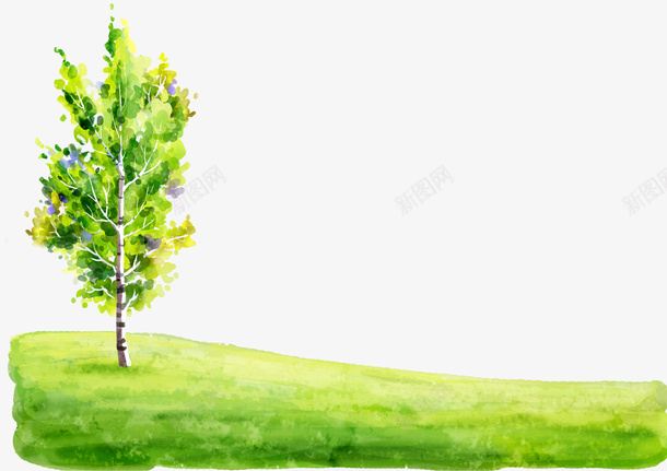 树和草地psd免抠素材_新图网 https://ixintu.com 树叶 树和草地 绿色草地