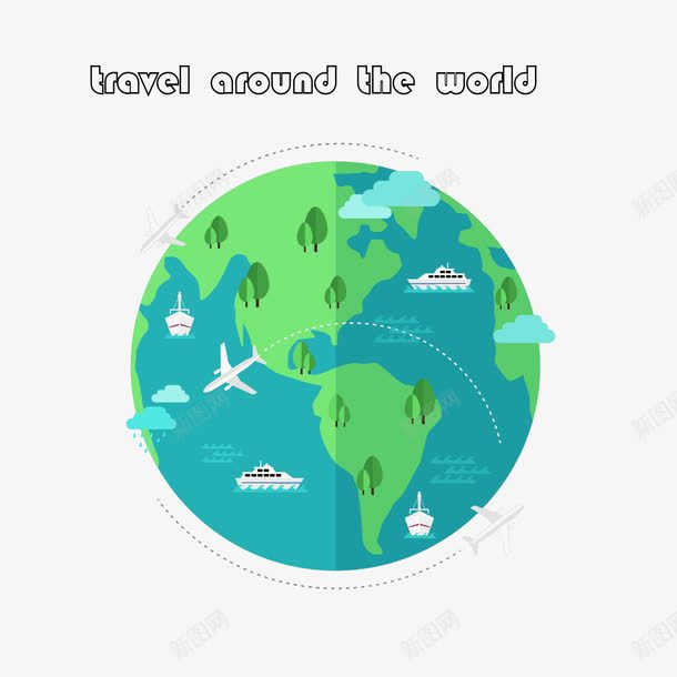 创意环球旅行地球插画png免抠素材_新图网 https://ixintu.com png png素材 创意 地球 插画 环球旅行