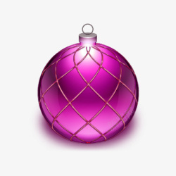 紫红色的圣诞装饰球素材