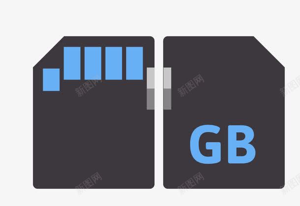 内存卡png免抠素材_新图网 https://ixintu.com 储存卡 内存卡 矢量素材 黑色
