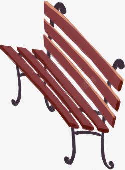 扁平风格合成效果红色的木椅素材