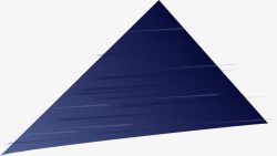手绘蓝色三角素材