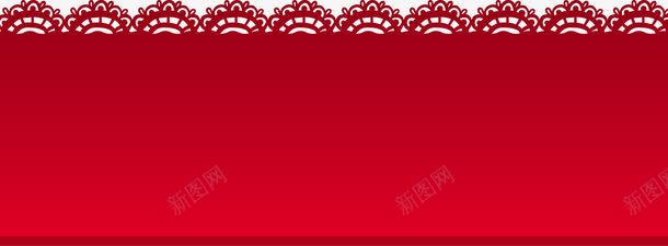 红色简约花边装饰图案png免抠素材_新图网 https://ixintu.com 免抠PNG 简约 红色 花边 装饰图案
