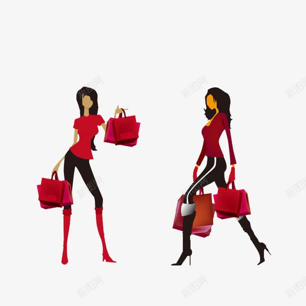 提购物袋的时尚女性png免抠素材_新图网 https://ixintu.com 卡通女性 女性 女性购物 时尚 时尚女性 时尚购物 购物