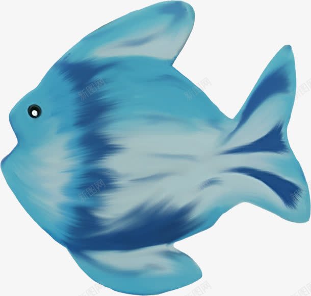 手绘创意海鱼png免抠素材_新图网 https://ixintu.com 手绘 海鱼 绘画 蓝色 鱼