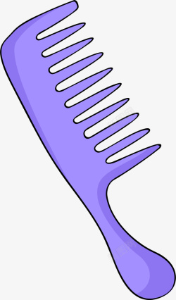 紫色的梳子卡通可爱梳子矢量图高清图片