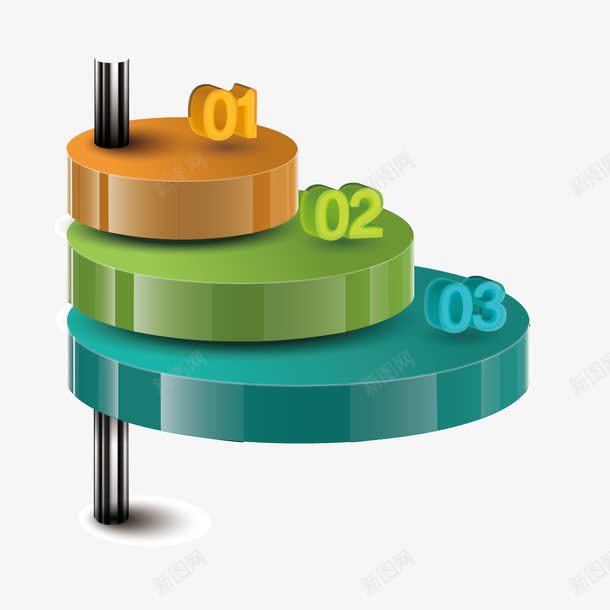 立体pptpng免抠素材_新图网 https://ixintu.com ppt素材 立体图形 立体圆柱