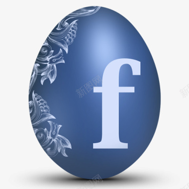 Facebook鸡蛋蛋形社会图标图标