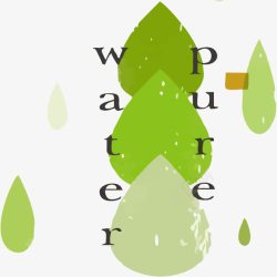 绿色雨滴素材