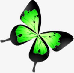 创意合成绿色的蝴蝶效果素材