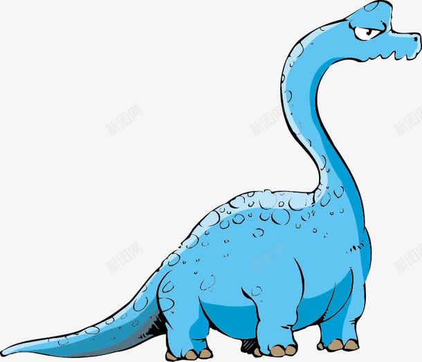 卡通侏罗纪恐龙png免抠素材_新图网 https://ixintu.com 巨型 恐龙 蓝色 长金龙