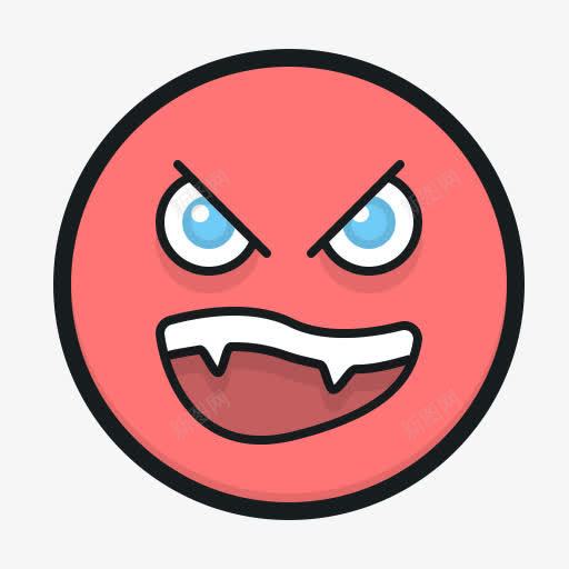 愤怒的的脸Luluicons图标png_新图网 https://ixintu.com Angry Face 愤怒的 的脸