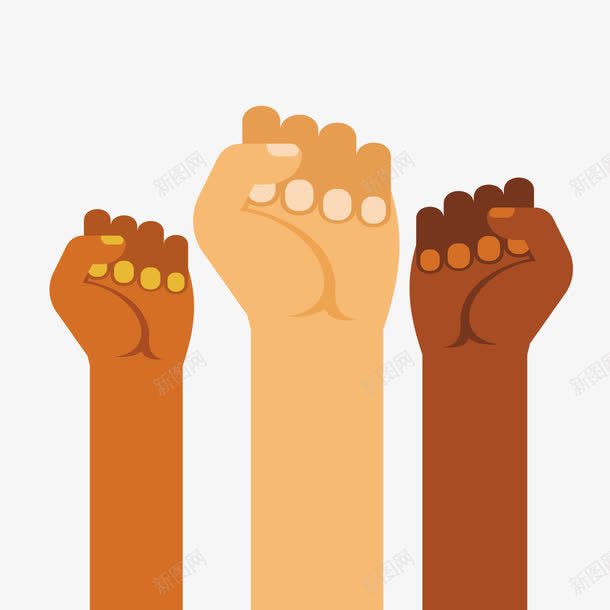 抗议png免抠素材_新图网 https://ixintu.com 举起 人们 握拳PNG 肤色PNG 装饰