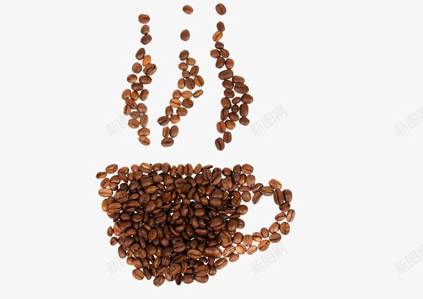 创意咖啡psd免抠素材_新图网 https://ixintu.com 创意 咖啡豆 咖色 暖心 直播礼物