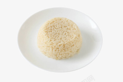 白色碟子里的蒸米饭素材