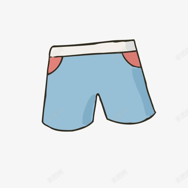 蓝色沙滩裤png免抠素材_新图网 https://ixintu.com 沙滩 矢量蓝色 素材 蓝色 蓝色矢量