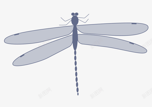 灰色的卡通蜻蜓png免抠素材_新图网 https://ixintu.com 卡通 灰色 灰色的蜻蜓 蜻蜓