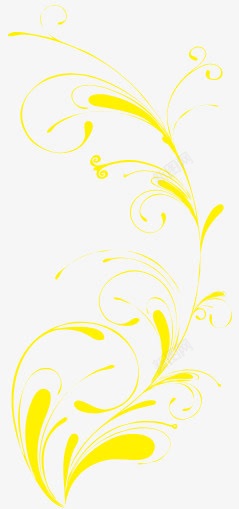 欧式黄色精美线条素材